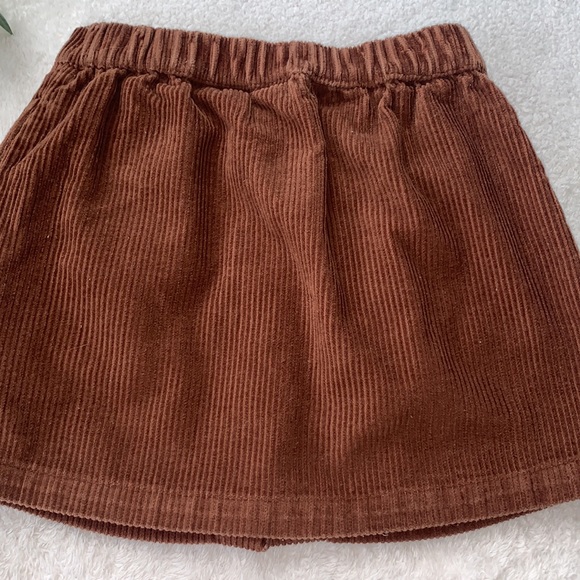 GAP 6/7 Brown Corduroy Skirt Small EUC  Elastic Waist - Picture 6 of 7